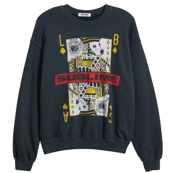 DAYDREAMER Sublime Playing Card Bf Crew Sweatshirt Size S New with Tag MSRP $168 - Picture 7 of 10
